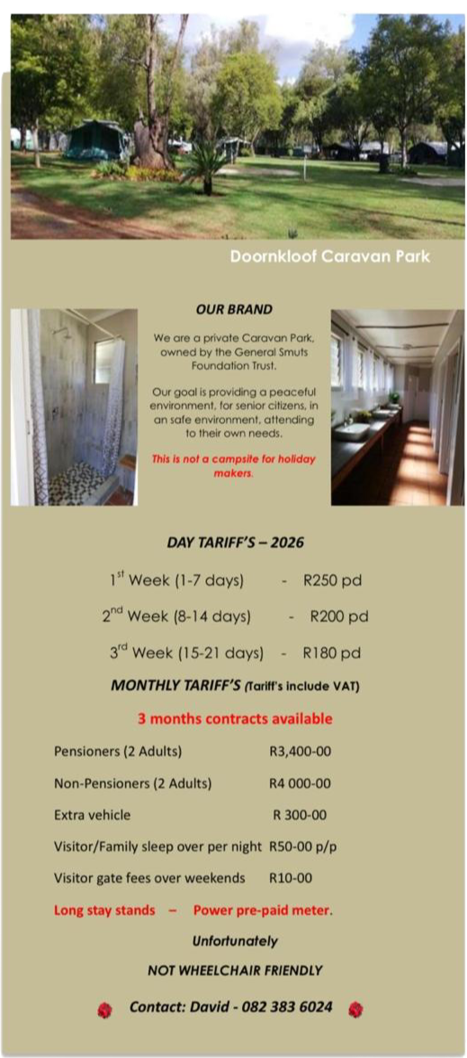 Doornkloof Caravan Park Flyer